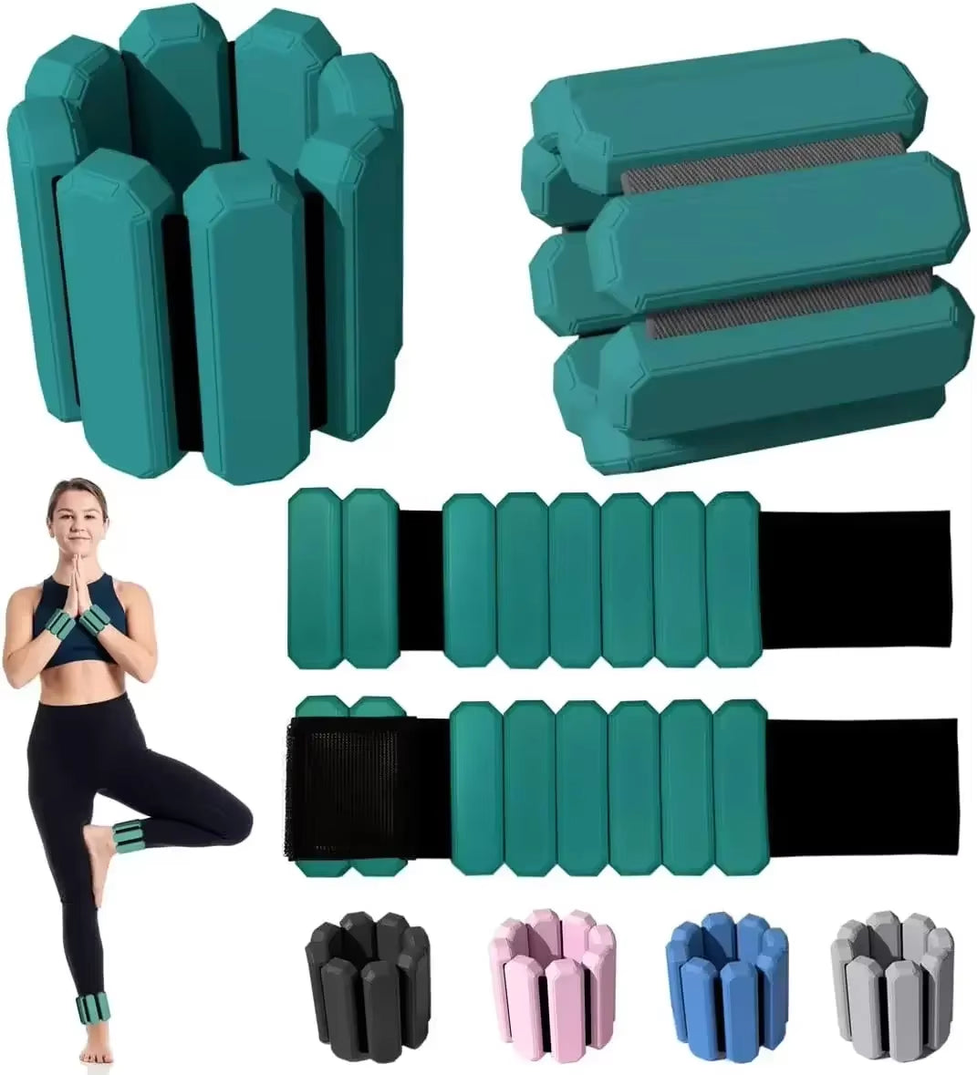 Elevate Your Workouts with Adjustable Wrist & Ankle Weights for Men and Women - Perfect for Yoga, Running, and Strength Training!