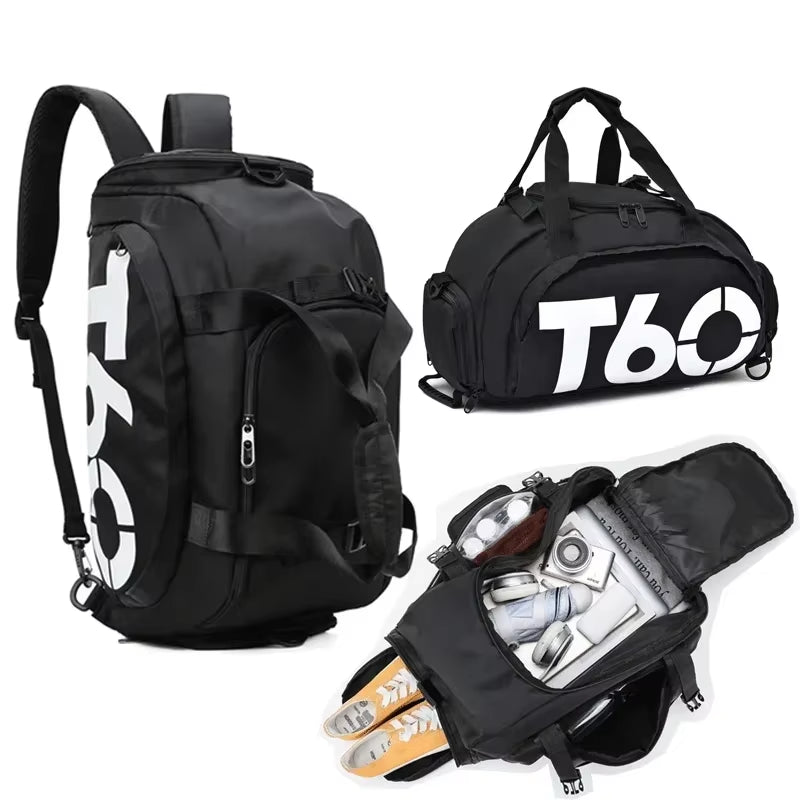 Elevate Your Workout with the T60 Waterproof Gym Sports Bag - Versatile Molle Fitness Backpack for Men and Women
